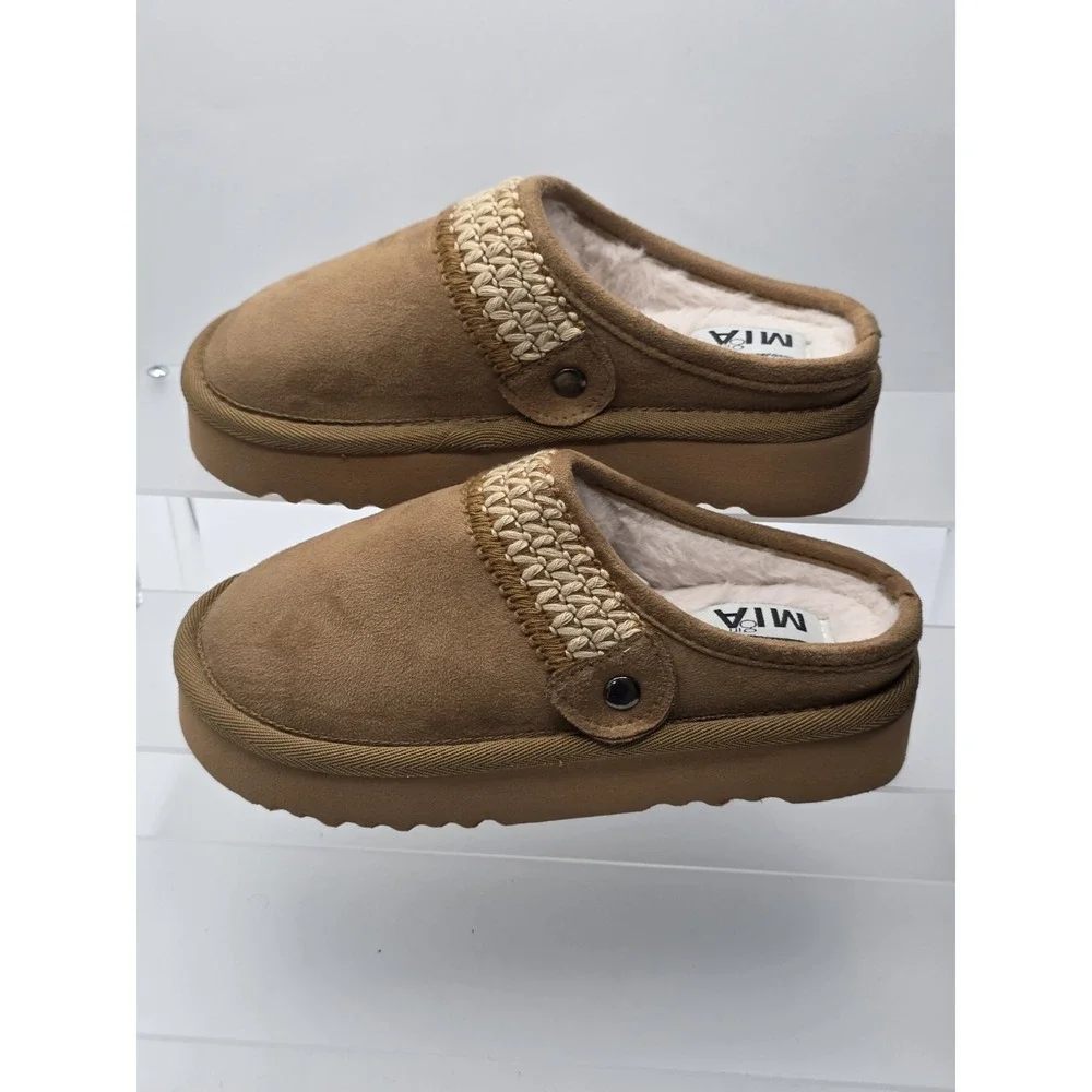 Mia Girls Kirsa Faux Fur Lined Clog Size 12